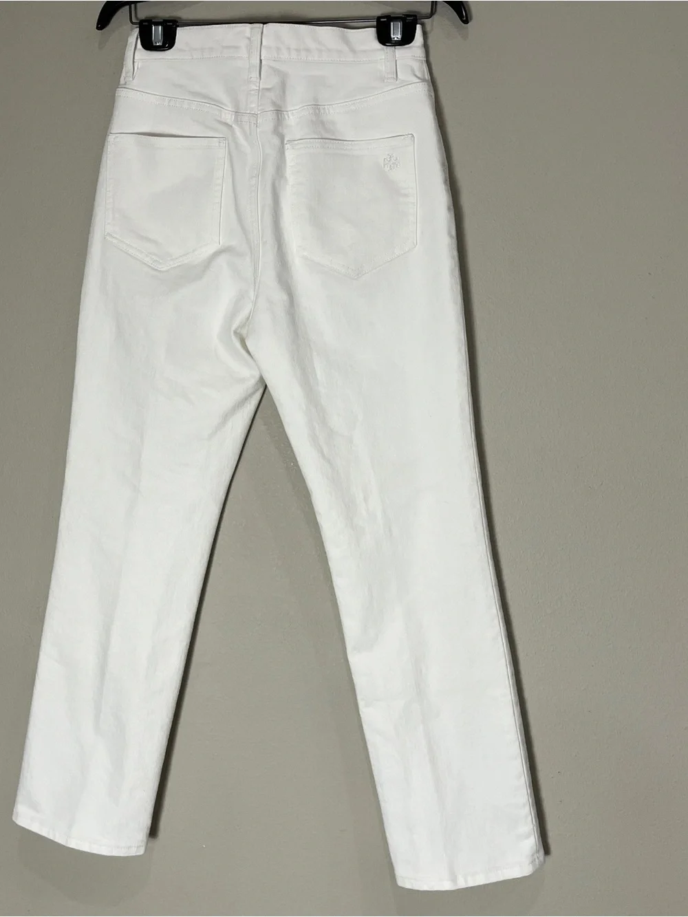 Tory Burch High-Waisted White gold Button-Fly Jeans 27 x 28 NEW